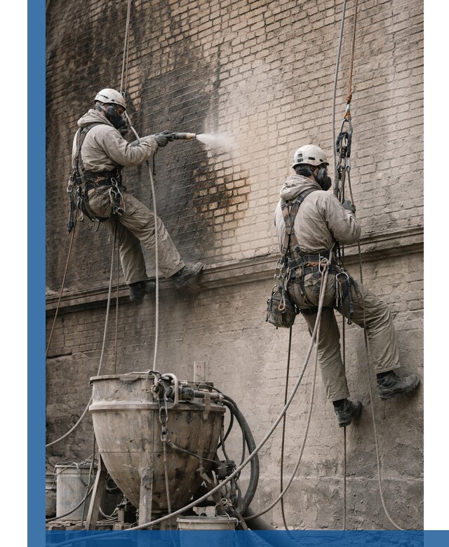 Пескоструйная очистка фасадов в Черкесске профессионально