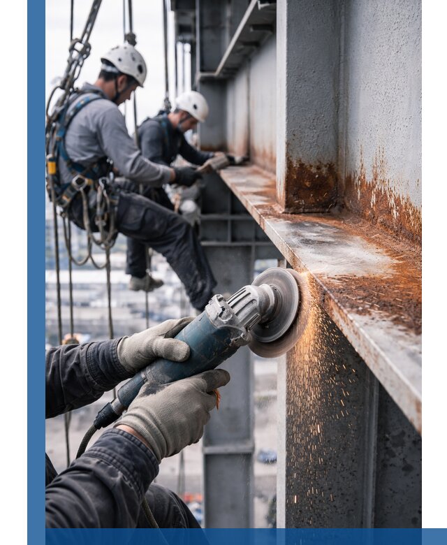 Зачистка металла от ржавчины и подготовка поверхностей в Черкесске