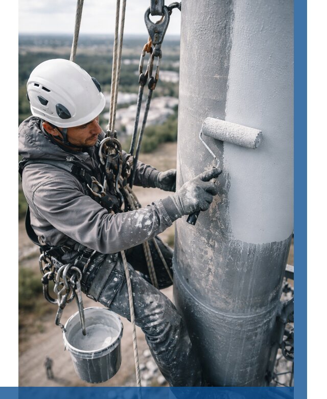 Покраска мачт связи под ключ в Черкесске от 867 р. | ВЫСОТНИК-Чрк