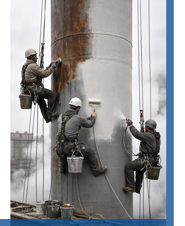 Покраска дымовых труб в Черкесске от 8667 р. | ВЫСОТНИК-Чрк