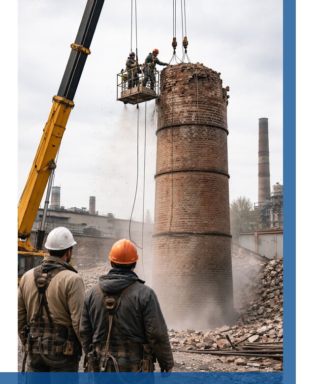 Демонтаж дымовой трубы в Черкесске от 91764 р. | ВЫСОТНИК-Чрк, смета