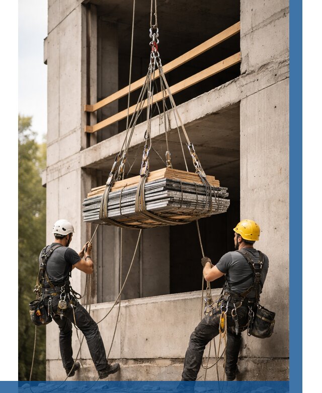 Подъем материала на этаж веревками в Черкесске от 1529 р. | ВЫСОТНИК-Чрк