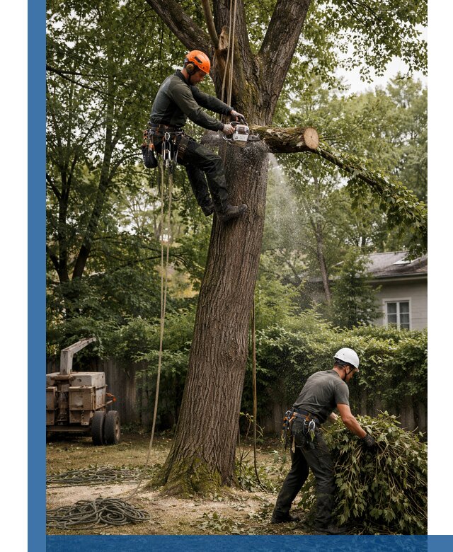 Кронирование деревьев в Черкесске, безопасная высотная обрезка