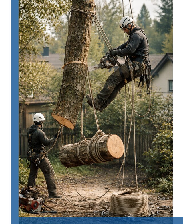 Валка деревьев частями в Черкесске, безопасно и аккуратно