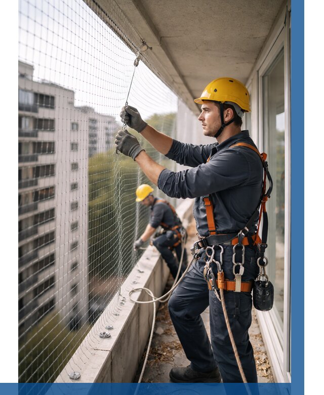 Монтаж сетки от птиц в Черкесске от 4588 р. | ВЫСОТНИК-Чрк