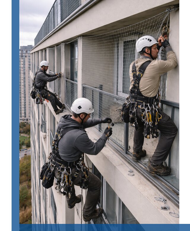 Профессиональный монтаж защитной сетки от птиц в Черкесске